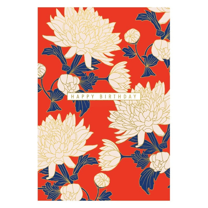 Happy Birthday Large Floral Card