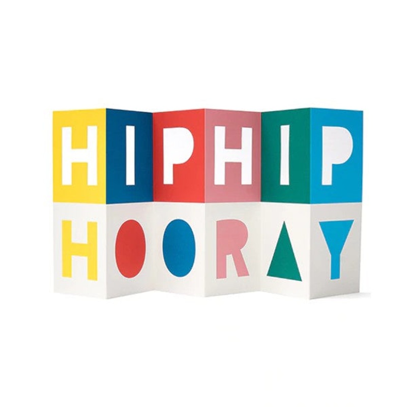Hip Hip Hooray Die Cut Card
