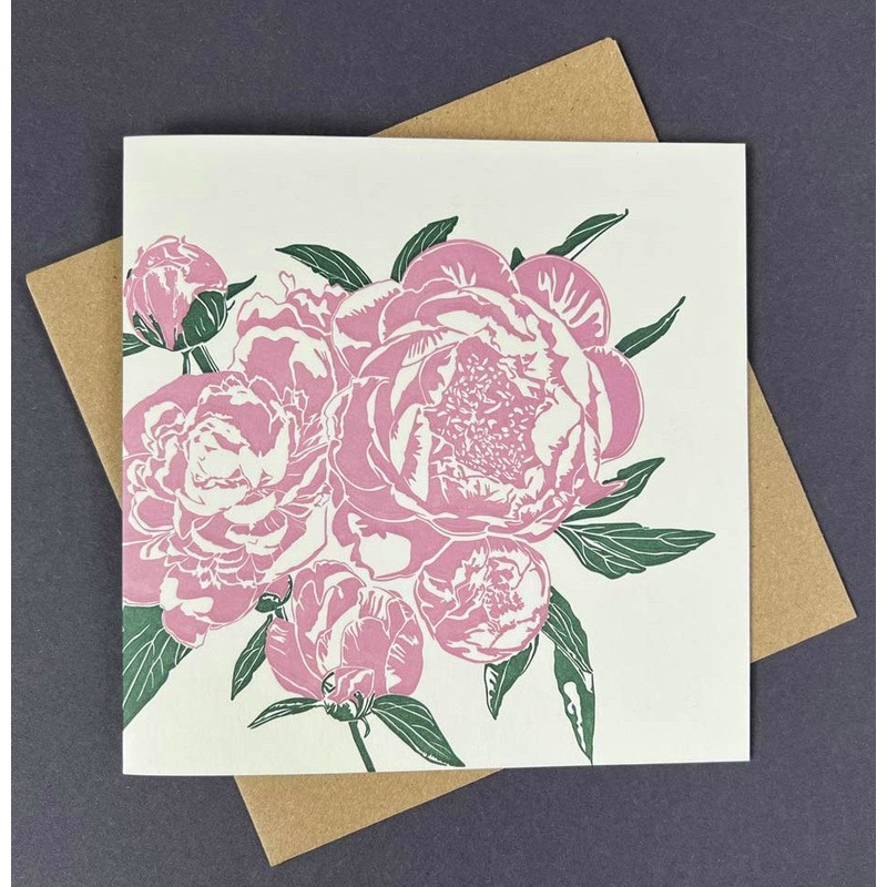Peony Letterpress Card