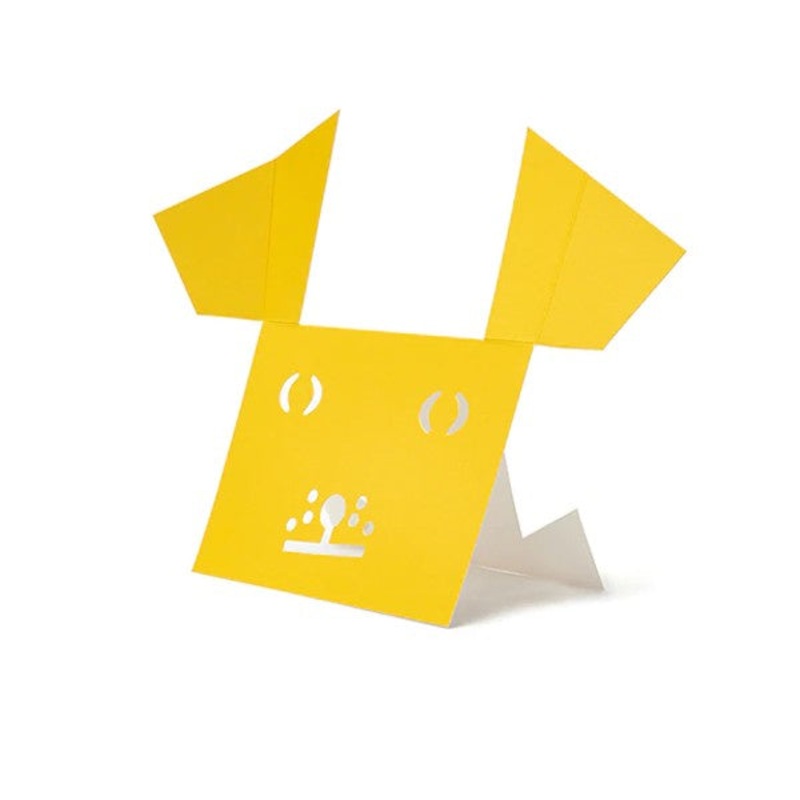 Yellow Dog Die Cut Card