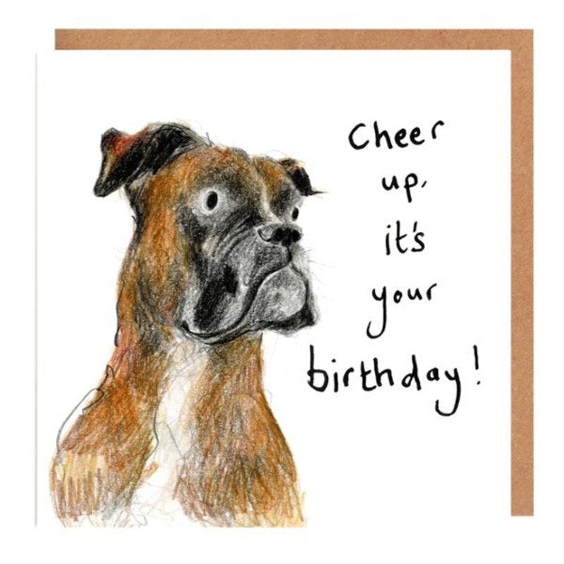 Cooper Boxer Birthday Card