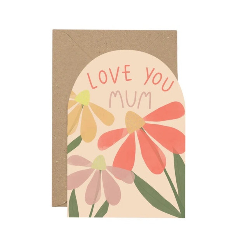 Love You Mum Curved Card