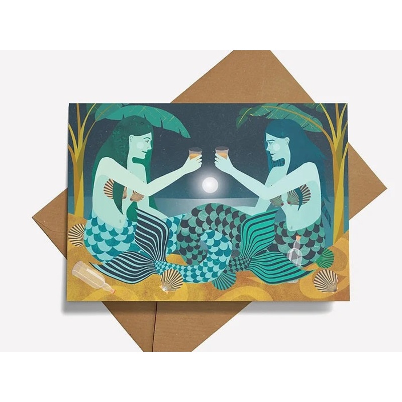 Moonshine Mermaid Card
