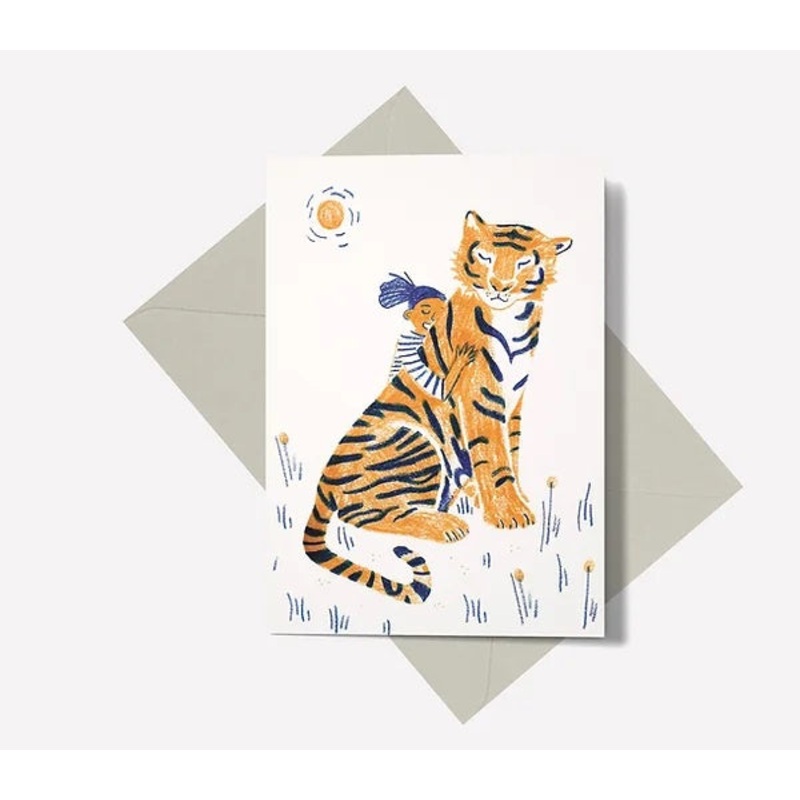 Tiger Hug Card