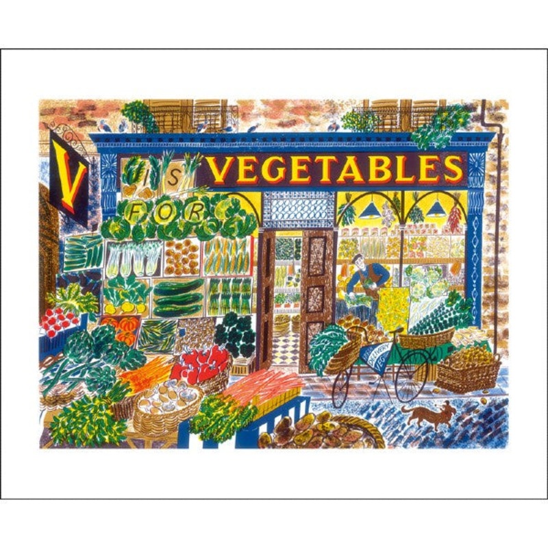 V Is For Vegetables Card