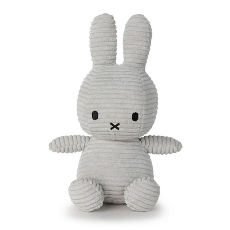 Soft Grey Miffy Corduroy Soft Toy