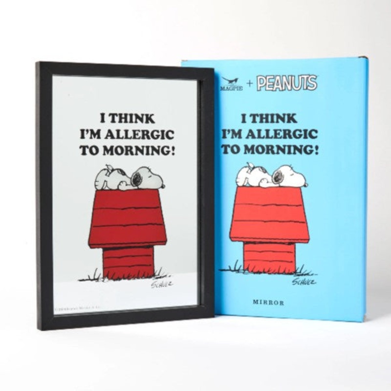 Allergic to Morning Framed Mirror