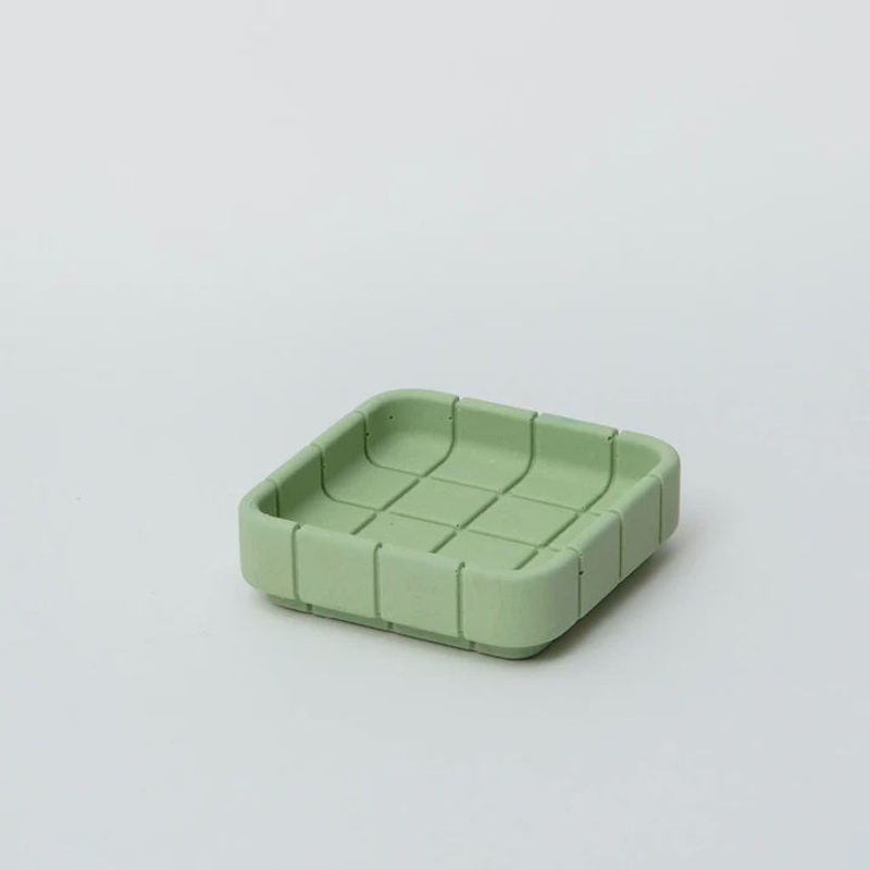 Tile Square Dish Palm Green