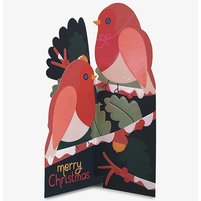 Robins Fold-out Christmas Card