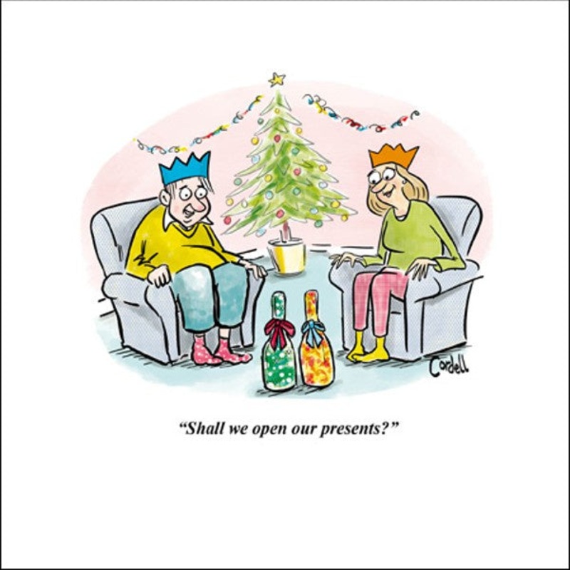 Shall We Open Our Presents? Christmas Card