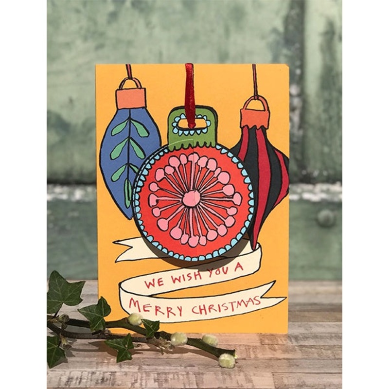 We Wish You a Merry Christmas Bauble Card