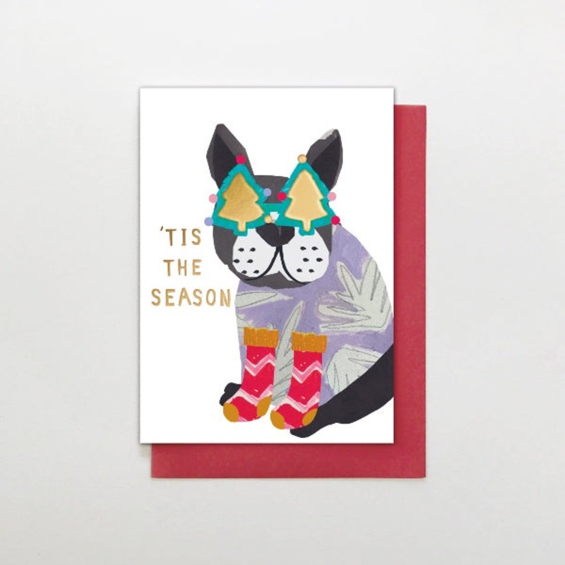 Christmas French Bulldog Card