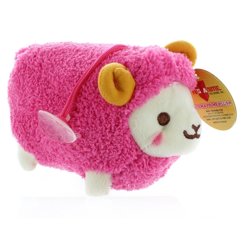 Prime Plush 6" Stuffed Animal with Sound Fluffy Sheep Red