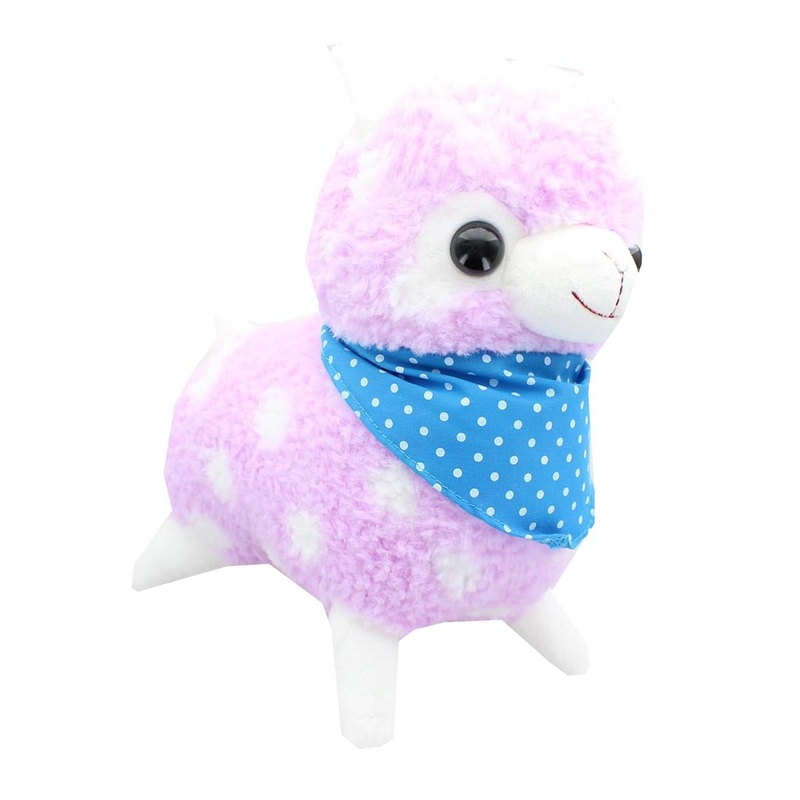 Alpaca 12-Inch Plush w/ Bandana - Pastel Purple