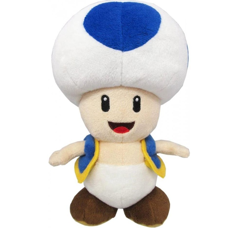 Super Mario All Star Collection 8 Inch Plush | Blue Toad