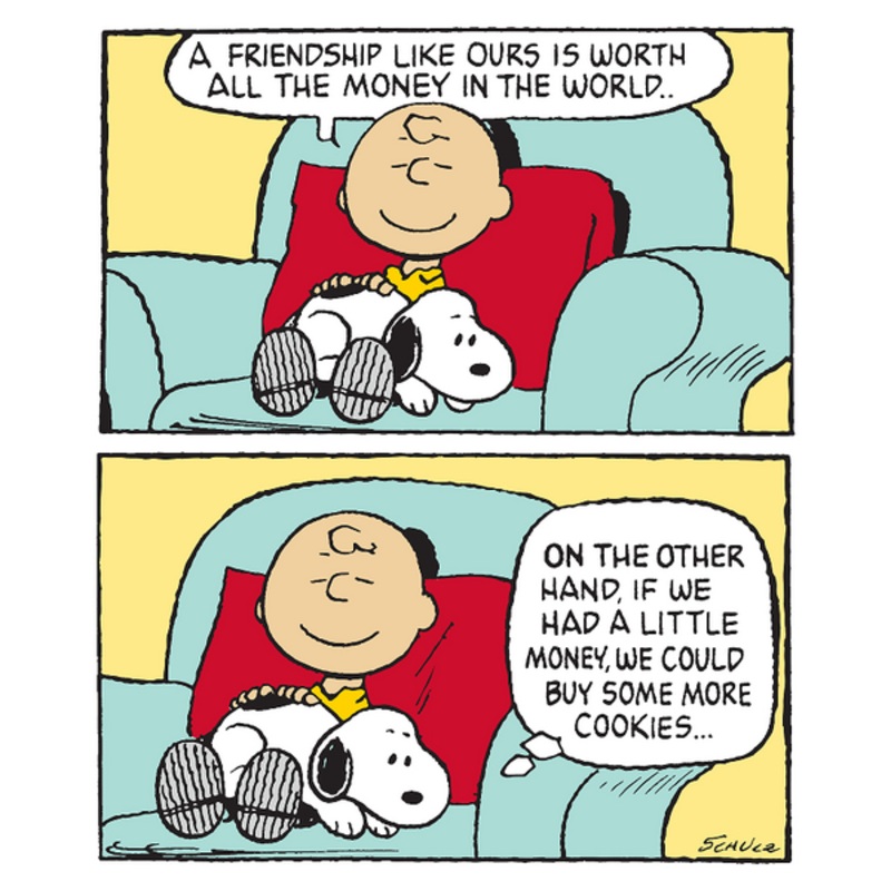 All The Money In The World Snoopy Card