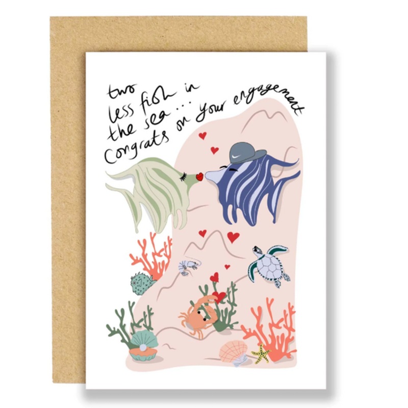 Two Less Fish In The Sea Card