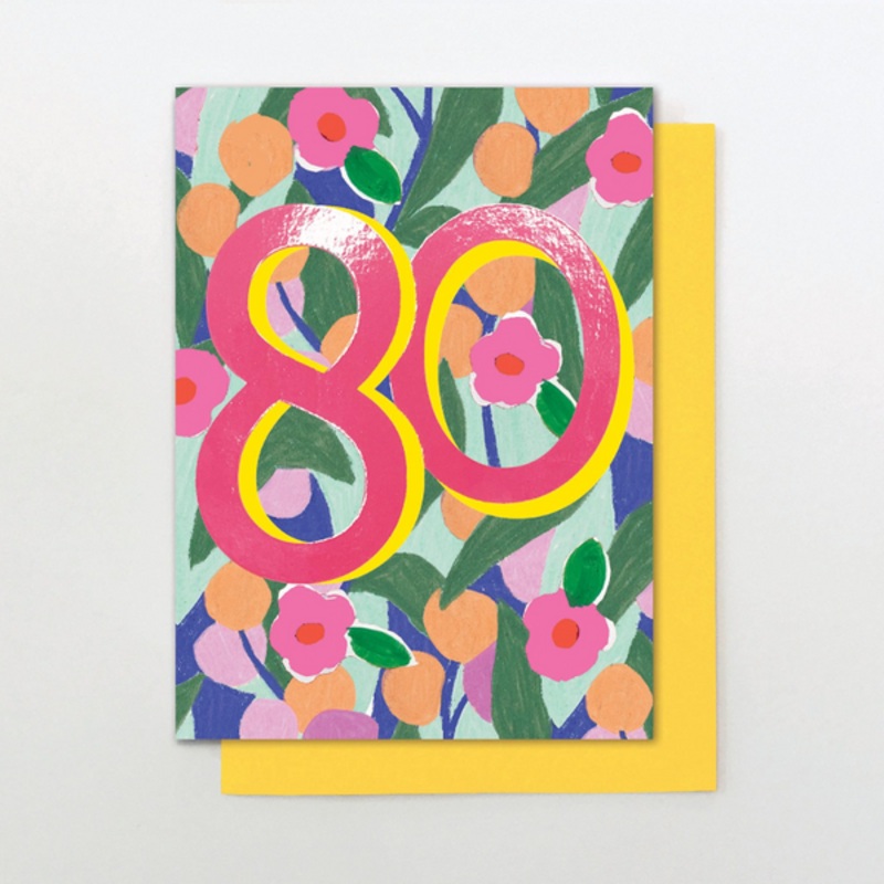 80 Floral Birthday Card