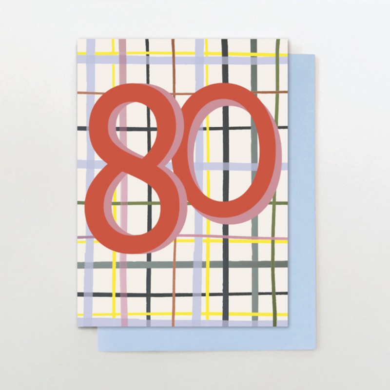 80 Neon Birthday Card
