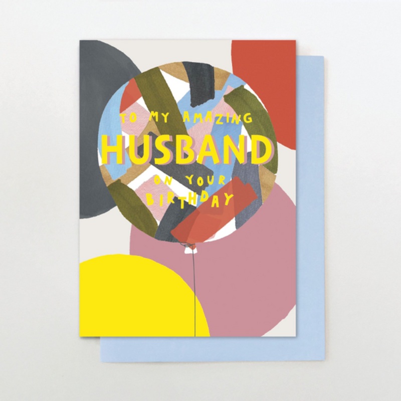 Amazing Husband Balloon Birthday Card