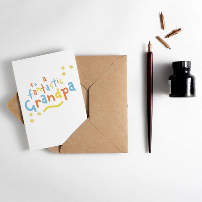 To A Fantastic Grandpa Letterpress Card