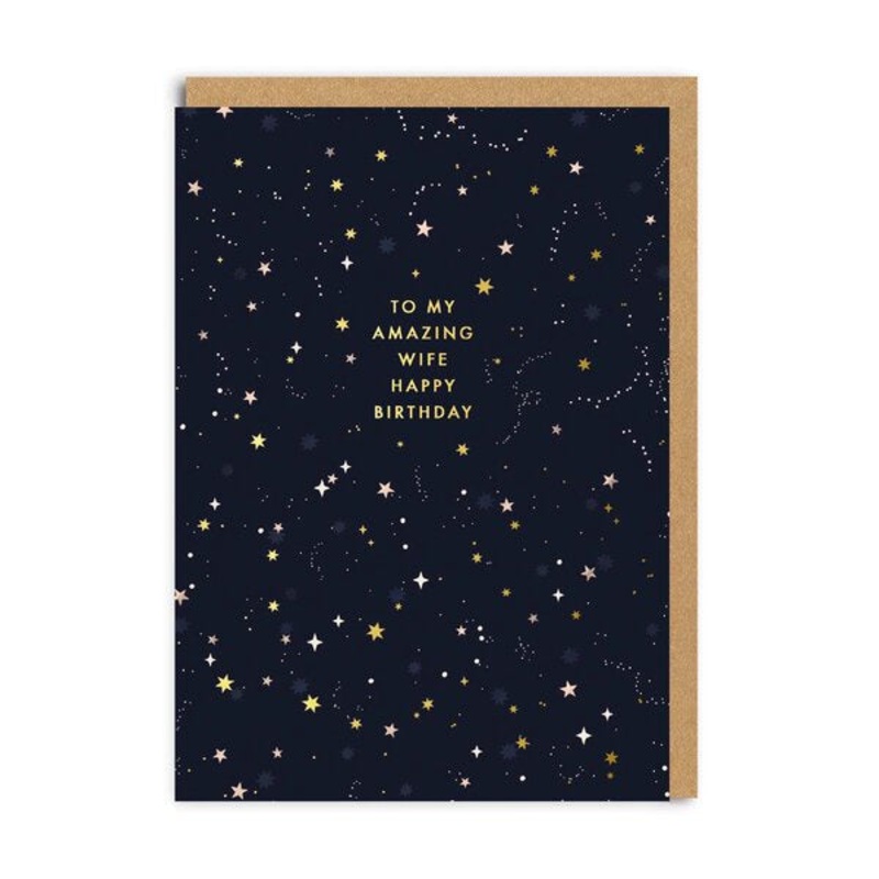 To My Amazing Wife Stars Birthday Card