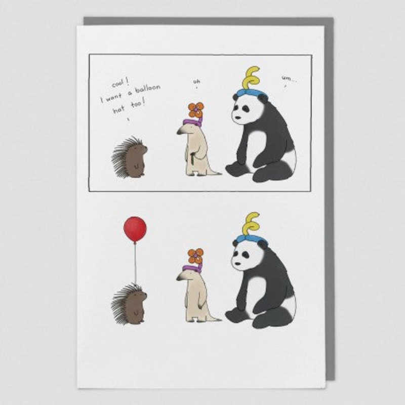 Balloon Hat Birthday Card