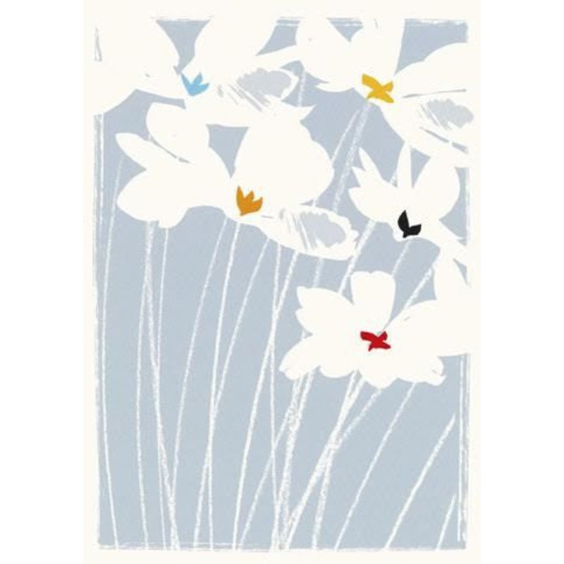 White Flowers Sympathy Card