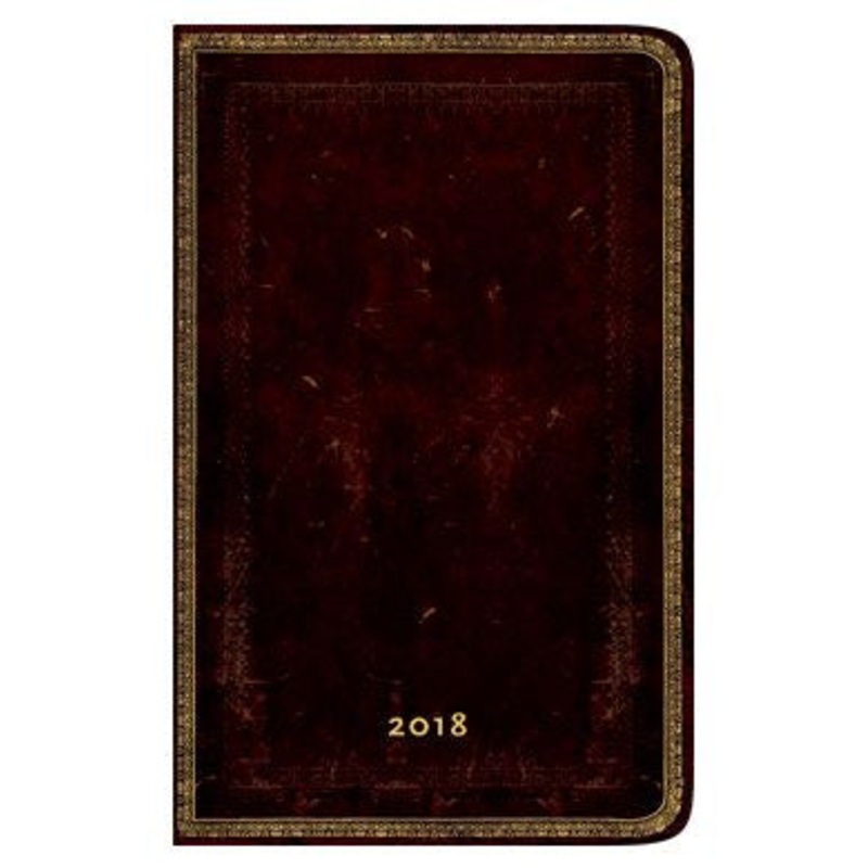 2018 Maxi Week-at-a-Time Black Moroccan Diary