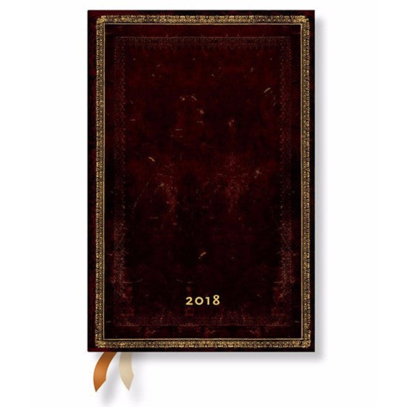 2018 Mini Week-at-a-Time Verso Black Moroccan Diary