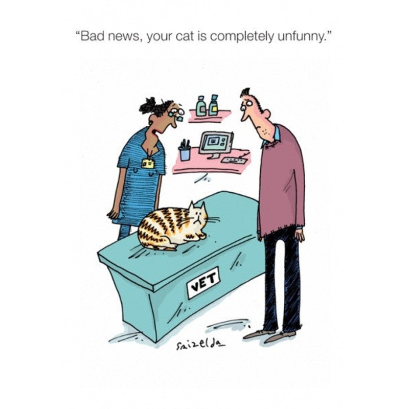 Your Cat is Completely Unfunny Card
