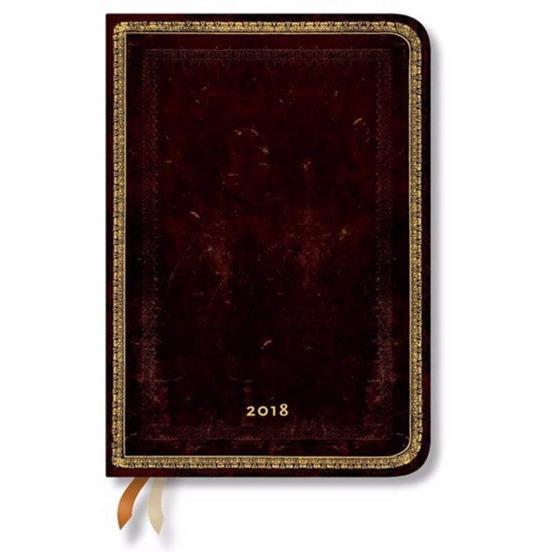 2018 Midi Black Moroccan Horizontal Diary