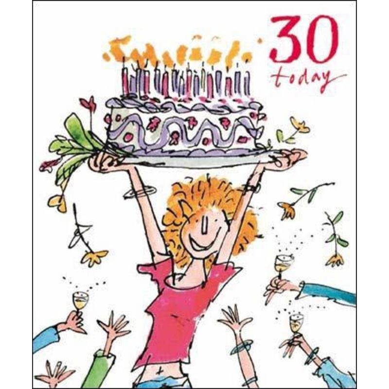 30 Today Quentin Blake Birthday Card for her