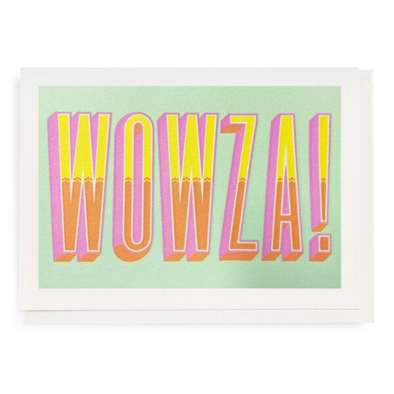 Wowza! Bold Letterpress Card
