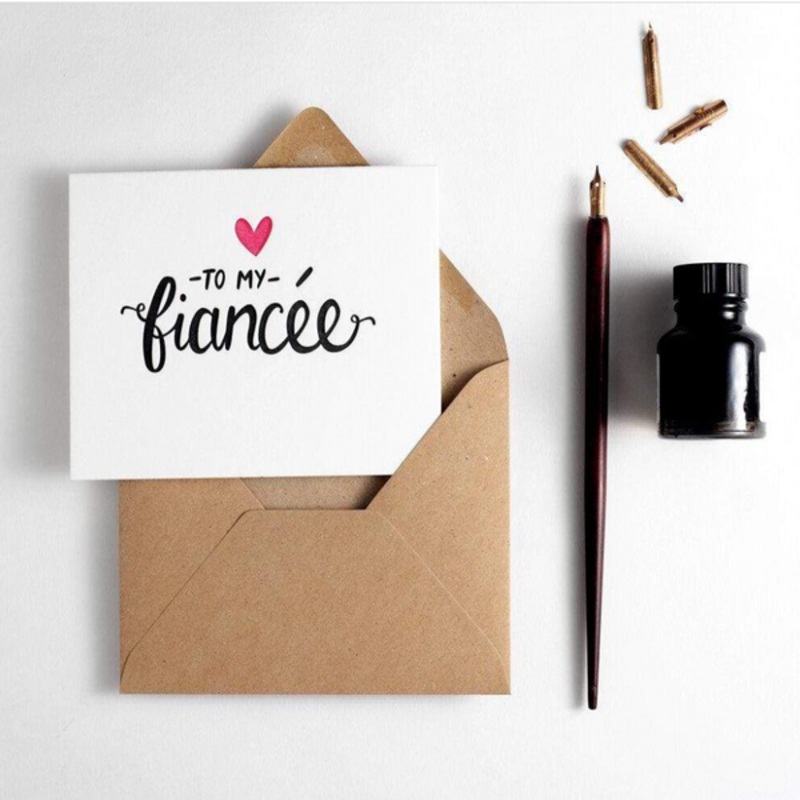 To My Fiance Letterpress Card