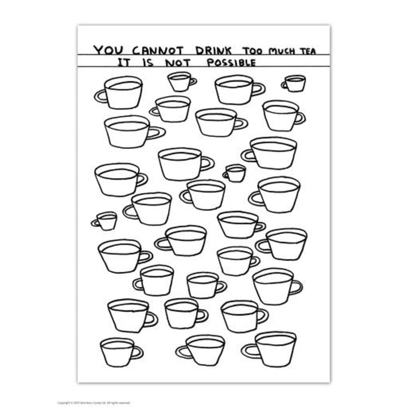 Too Much Tea Postcard
