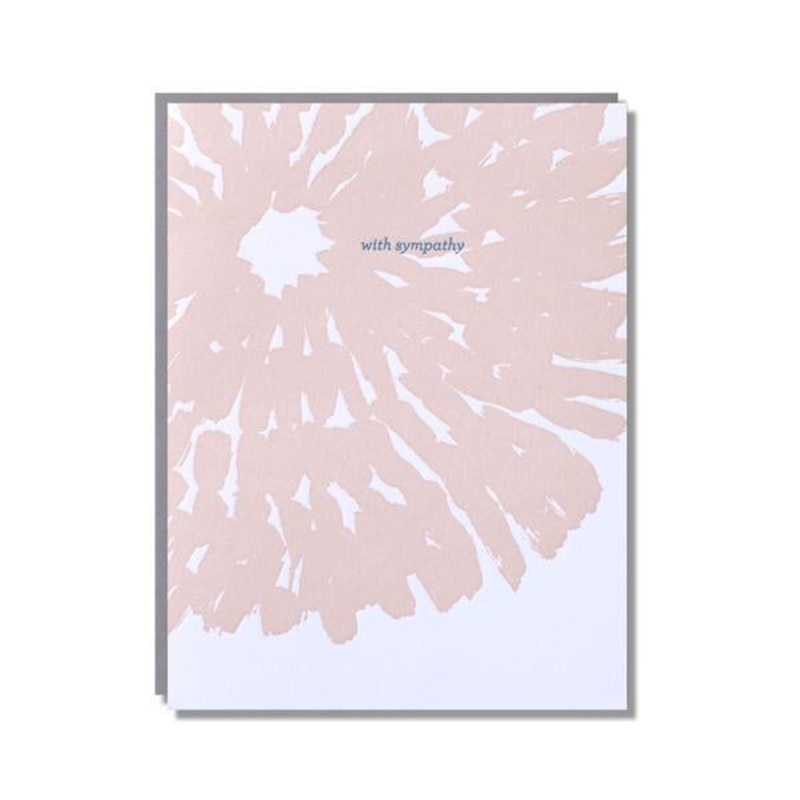 With Sympathy Chrysanthemum Card