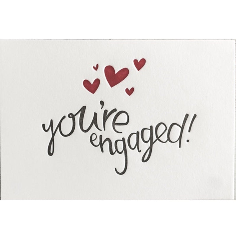 You're Engaged Letterpress Card