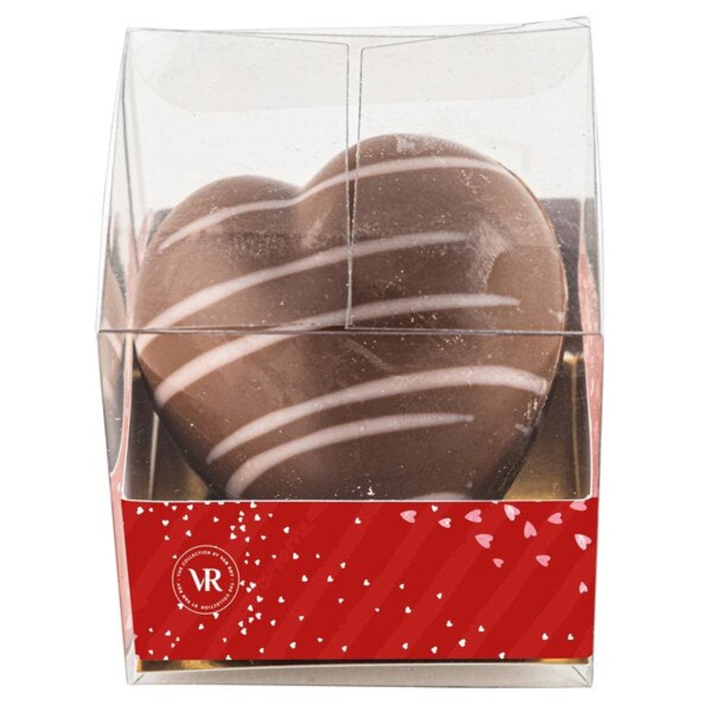 Decorated Chocolate Heart Bombe with Marshmallows in Heart Gift Box