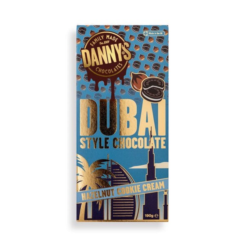 Hazelnut Cookie Cream Dubai Chocolate Bar 190g