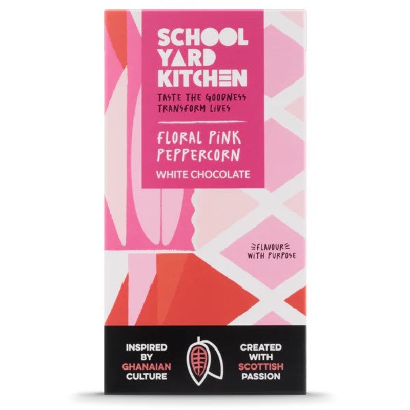 Pink Peppercorn White Chocolate Bar 60g