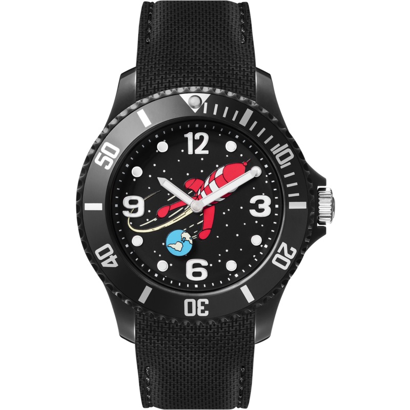 Tintin Watch - Destination Moon Rocket - Black