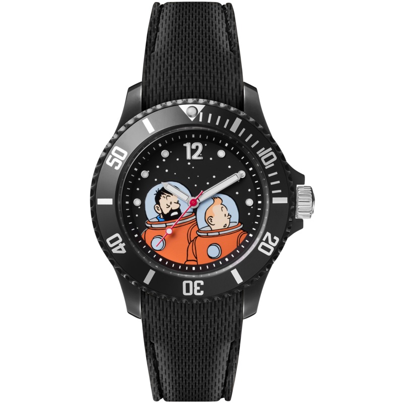 Tintin Watch - Tintin and Haddock on the Moon- Sports Strap - Small