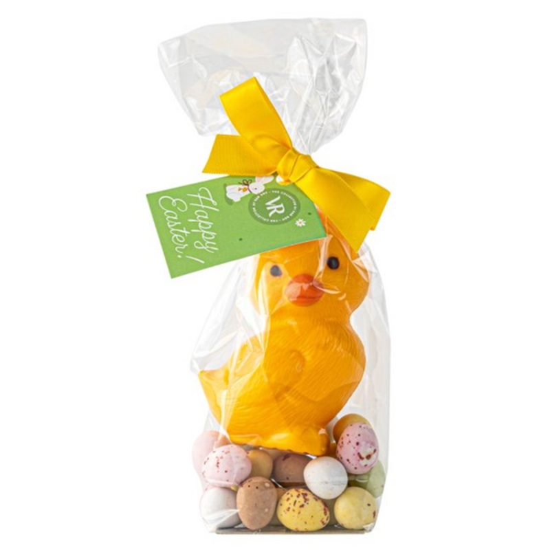 Belgian White Chocolate Yellow Baby Chick With Sugar Mini Eggs