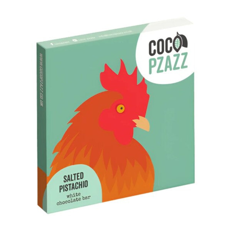 Chicken Salted Pistachio White Chocolate Bar 80g