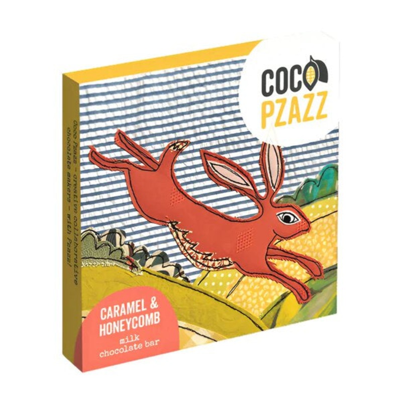 March Hare Caramel & Honeycomb Milk Chocolate Bar 80g