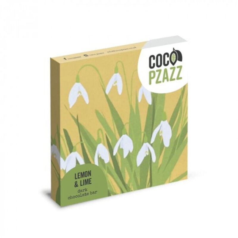 Snowdrop Lemon & Lime Dark Chocolate Bar 80g