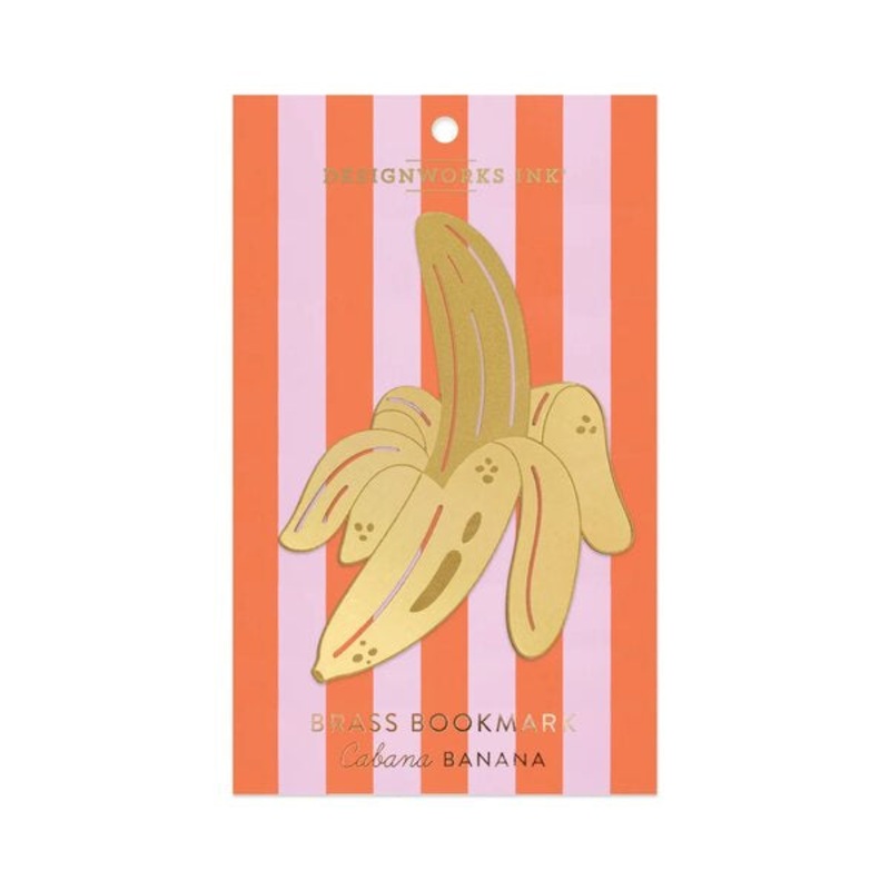 Brass Bookmark - Cabana Banana