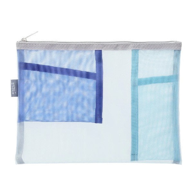 Midori Pen and Tool Light Blue Mesh Pouch