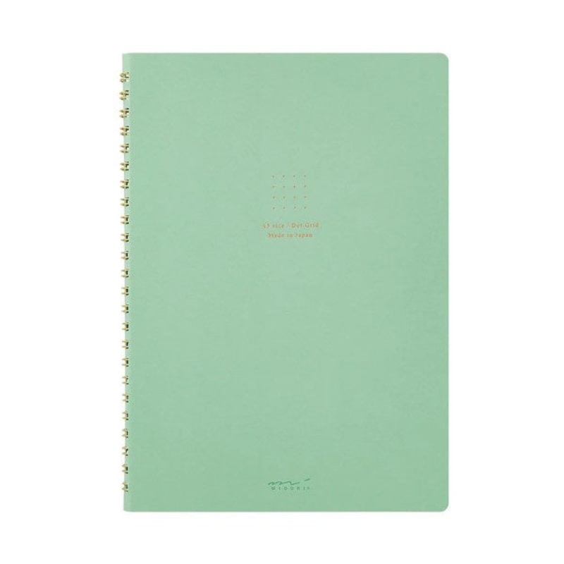 Midori Ring Notebook A5 Dot Grid Green